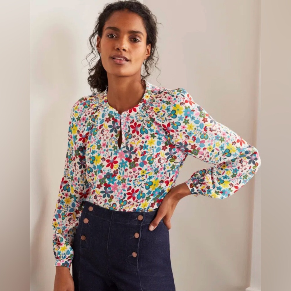 Boden Kitty smock necked blouse 4